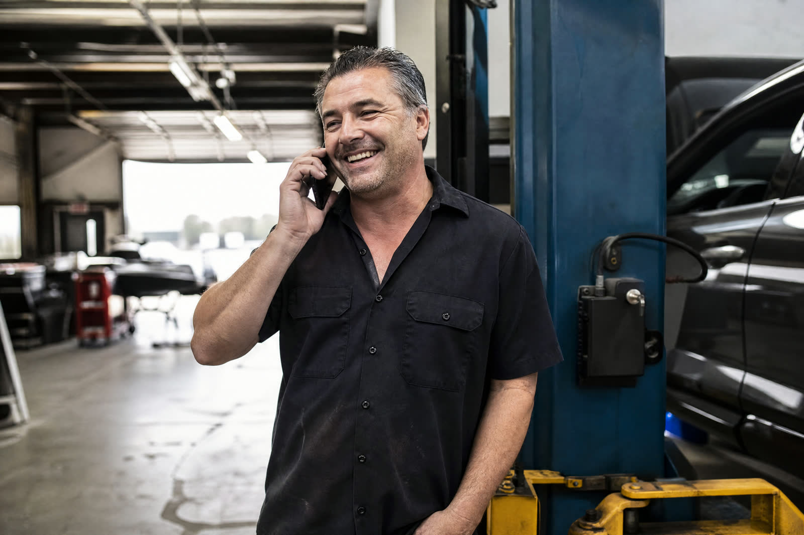 Business owner taking the call